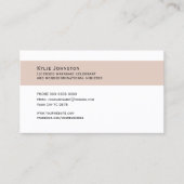 Visitenkarte, Hochzeitsoffizier weiche Farben Visitenkarte (Vorderseite)