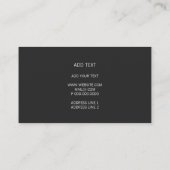 Visitenkarte - hölzernes Boden-Schwarzes (Rückseite)