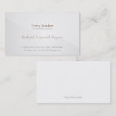 Visitenkarte| Horizon Grau Silber Visitenkarte (Vorne/Hinten)