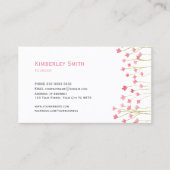 Visitenkarte, Hübsche rosa Blume Visitenkarte (Vorderseite)