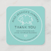 Visitenkarte Ideal für selbst gewirkte Strickwaren (Vorderseite)