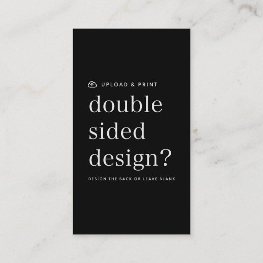 Visitenkarte Ihr Design Upload (Rückseite)