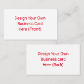 Visitenkarte (Ihr eigenes Design) (Vorne/Hinten)