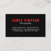 Visitenkarte Ihre Foto-Vorlage Schlicht (Rückseite)