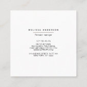 Visitenkarte im einfachen Stil. (Rückseite)