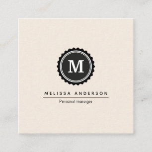 Visitenkarte im einfachen Stil.