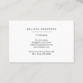 Visitenkarte im einfachen Stil. (Rückseite)