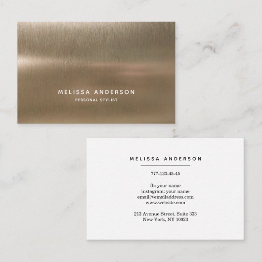 Visitenkarte im einfachen Stil. (Vorne/Hinten)