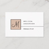 Visitenkarte im einfachen Stil. Persönliches Monog (Vorderseite)