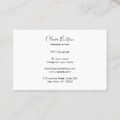 Visitenkarte im einfachen Stil. Schwarz und Weiß. (Rückseite)