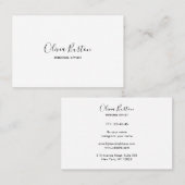 Visitenkarte im einfachen Stil. Schwarz und Weiß. (Vorne/Hinten)