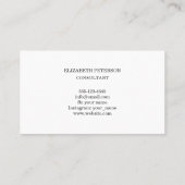 Visitenkarte im minimalistischen Stil. (Rückseite)