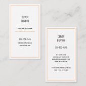 Visitenkarte im minimalistischen Stil. (Vorne/Hinten)