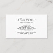 Visitenkarte im Stil des Minimalismus. (Rückseite)