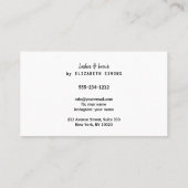 Visitenkarte im Stil des Minimalismus. (Rückseite)