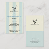 Visitenkarte im Vintage-Hintergrund-Logo. (Vorne/Hinten)