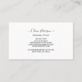 Visitenkarte in einfacher Pastellfarbe. (Rückseite)