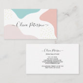 Visitenkarte in einfacher Pastellfarbe. (Vorne/Hinten)