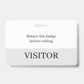 Visitenkarte in Weiß & Grau Horizontal individuell Ausweis (Rückseite)