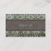 Visitenkarte-Innenarchitektur 3 des Damast-311 Visitenkarte (Rückseite)