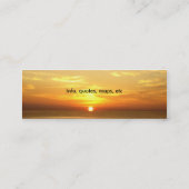 Visitenkarte - italienischer Sonnenaufgang über (Rückseite)
