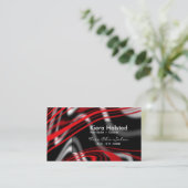 Visitenkarte Jungle-1 (Rot/Schwarzes) (Stehend Vorderseite)