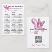 Visitenkarte-Kalender Breat Krebs-Unterstützung Visitenkarte (Vorne/Hinten)