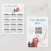 Visitenkarte-Kalender-Jazz Visitenkarte (Vorne/Hinten)