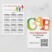 Visitenkarte-Kalender-Kindertagesstätte Visitenkarte (Vorne/Hinten)