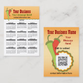 Visitenkarte-Kalender Mexicine Küche 2015 Visitenkarte (Vorne/Hinten)