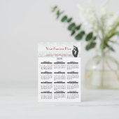 Visitenkarte-Kalender-Nagel-Salon Visitenkarte (Stehend Vorderseite)