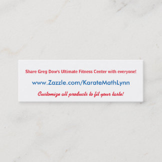 Visitenkarte Karate-Mathe-Lynns Zazzle