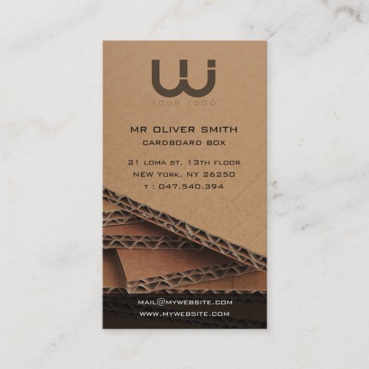 Visitenkarte, Kartonboden Visitenkarte (Vorderseite)