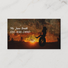 Visitenkarte "Kind im Reifen"