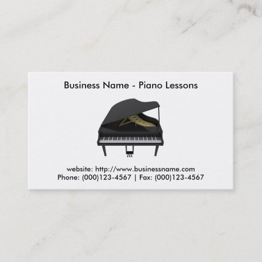Visitenkarte: Klavierunterricht Visitenkarte (Vorderseite)