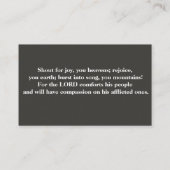 Visitenkarte Kreuz und Himmel (Rückseite)