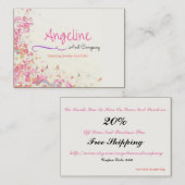 Visitenkarte-Kupons Rabattkarte (Vorne/Hinten)