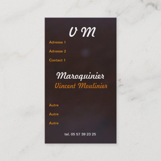 Visitenkarte Leder (Vorderseite)