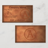 Visitenkarte Leder Brief A (Vorne/Hinten)