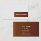 Visitenkarte Leder- und Weißdiamantenmuster (Vorne/Hinten)