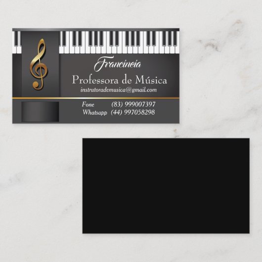 Visitenkarte Lehrer Musica (Vorne/Hinten)