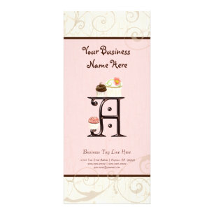 Visitenkarte - Letter A Monogram Dessert Bak Werbekarte