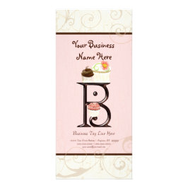Visitenkarte - Letter B Monogram Dessert Bak Werbekarte
