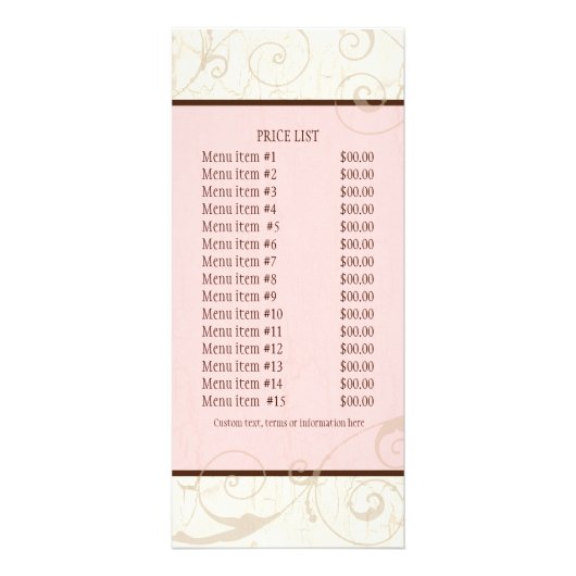 Visitenkarte - Letter O Monogram Dessert Bak Werbekarte (Hinten)