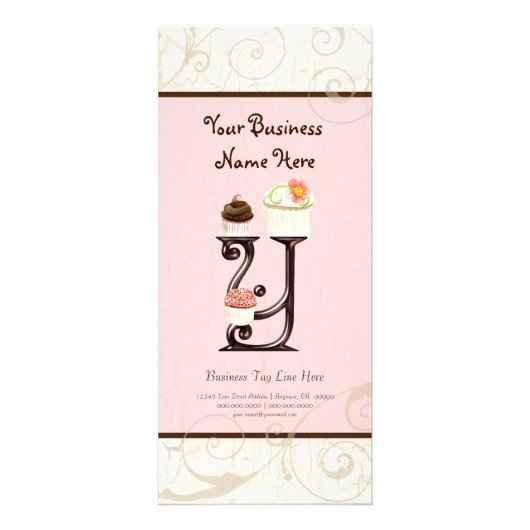 Visitenkarte - Letter Y Monogram Dessert Bak Werbekarte (Vorne)