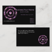 Visitenkarte:: Lila Bullaugen-Ziel Visitenkarte (Vorne/Hinten)