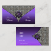 Visitenkarte Lila Jewel Animal Print (Vorne/Hinten)