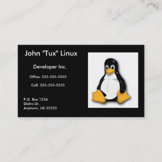 Visitenkarte Linuxs Tux