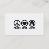 Visitenkarte Linuxs Tux (Rückseite)
