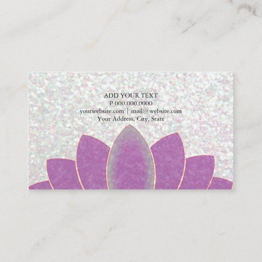 Visitenkarte - Lotus schillernd (Rückseite)